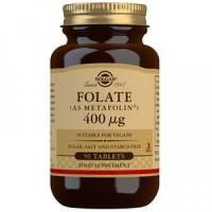 Solgar Vitamins Folate (as Metafolin(R)) 400 ug Tablets x 50