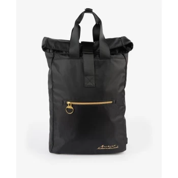 Barbour International Apex Roll Top Backpack - Black