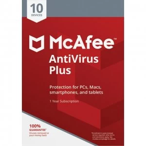 McAfee Antivirus Plus 12 Months 10 Devices