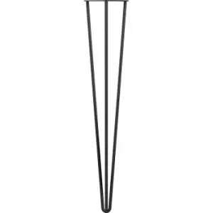 Rothley 3-Pin Hairpin Leg 710mm Matt (2 Pack) in Black Steel