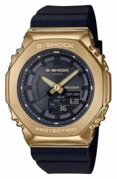 Casio GM-S2100GB-1AER Unisex Gold Toned Case Black Strap Watch