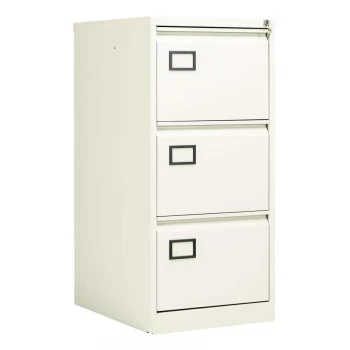 Bisley 3 Drawer Contract Steel Filing Cabinet - Chalk