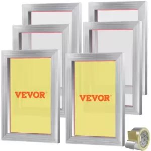 VEVOR Screen Printing Kit, 6 Pieces Aluminum Silk Screen Printing Frames, 10x14inch Silk Screen Printing Frame with 156 Count Mesh, High Tension