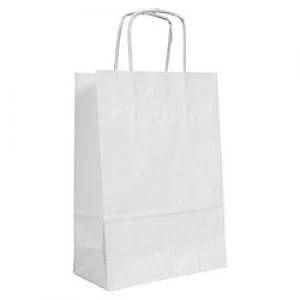 Purely Packaging Vita Twist Handle Paper Bag 240 (W) x 180 (H) x 80 (D) mm White Pack of 300