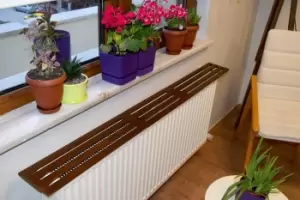 Etarad Handmade Solid Wood Radiator Cover Shelf (35cm)