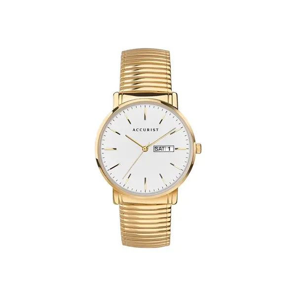 Accurist 7300 Gold Plated Expanding Bracelet Watch - W19157