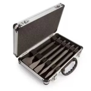 Makita - D-16368 SDS+ Chisel Set in Silver Aluminium Case (5 Piece) D-16368