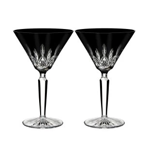 Waterford Lismore Black Martini Set of 2 Black