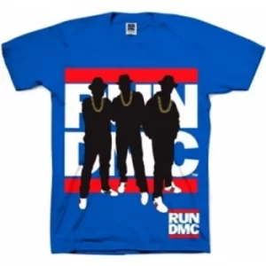 Run DMC Silhouette Blue Mens T Shirt: XXL