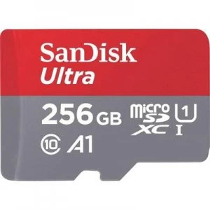 SanDisk microSDHC Ultra + Adapter Mobile microSDHC card 256GB Class 10, UHS-I incl. SD adapter