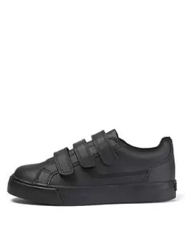 Kickers Tovni Tripple Strap Trainer, Black, Size 9 Younger
