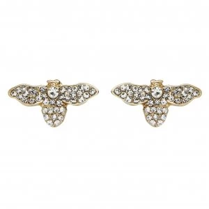 Lipsy Rose Gold Plated Crystal Bee Stud Earrings