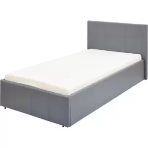 Side Lift Ottoman Bed 90cm Grey - GFW