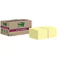 Post-it Super Sticky Recycled Notes 47,6 x 47,6mm Canary Yellow 70 Sheets Pack of 12 Pads