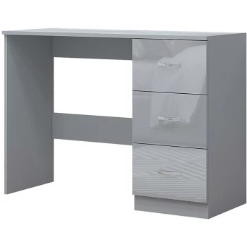 Chilton Modern 3 Drawer Dressing Table - Grey - Grey