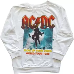 AC/DC - Blow Up Your Video Kids 11-12 Years Sweatshirt - White