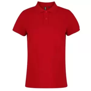 Asquith & Fox Womens/Ladies Plain Short Sleeve Polo Shirt (L) (Red)