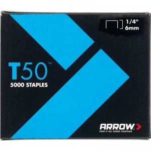 Arrow T50 Staples 6mm Pack of 5000