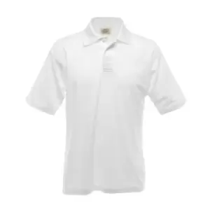 UCC 50/50 Mens Plain PiquA Short Sleeve Polo Shirt (M) (White)