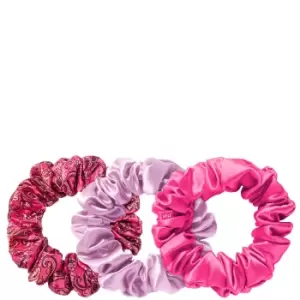 Slip x Alice + Olivia Silk Large Scrunchies - Spring Rose