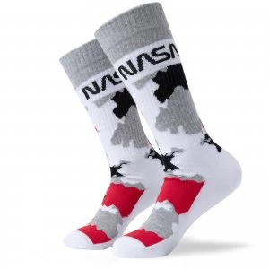Mens NASA Camo Sports Socks - White - UK 4-7.5