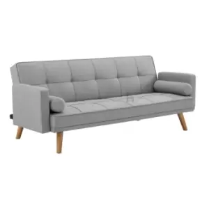 Sarnia Light Grey fabric sofa bed - V2