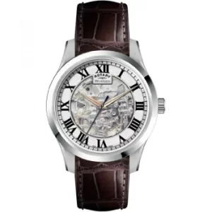 Mens Rotary Vintage Mecanique Skeleton Exclusive Automatic Watch