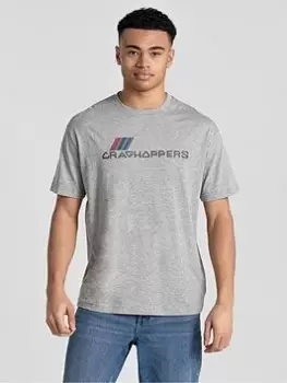 Craghoppers Crosby Short Sleeved T-Shirt, Grey, Size S, Men