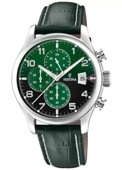 Festina F20375/8 Mens Chronograph (43mm) Green Dial / Green Watch