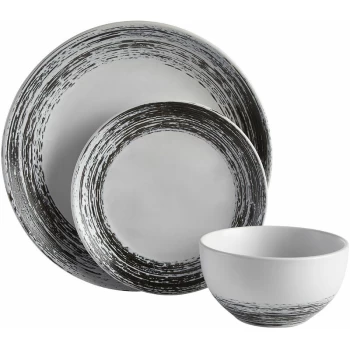 Premier Housewares - Dinner Sets With 12 Pieces / White Dinner Set With Different Sized Plates For Dinners / Lunches / Set For 4 Made In Stoneware 28