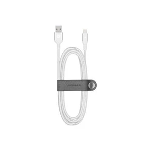 Momax Elite Link Triple-Braided Nylon Lightning Cable (1.2m) DL11S - Silver