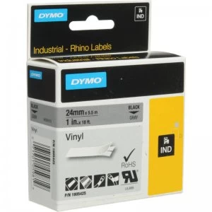 Dymo 1805425 Black On Grey Label Tape 9mm x 5.5m