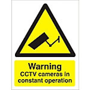 Warning Sign CCTV Vinyl 40 x 30 cm