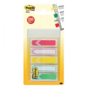 Post it Index Flags Arrow Assorted 11 x 43mm 5 Pieces of 20 Strips