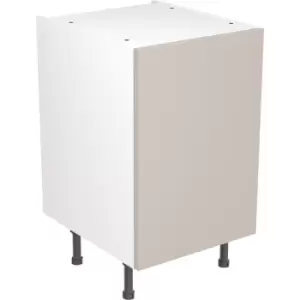 Kitchen Kit Flatpack Slab Kitchen Cabinet Base Unit Super Gloss 500mm in Light Grey MFC