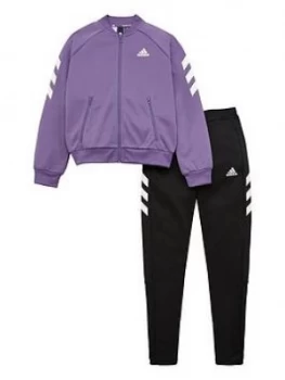 adidas Youth XFG Tracksuit - Purple, Indigo / Purple, Size 14-15 Years, Women