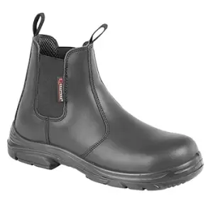 Grafter Mens Wide Fitting Safety Dealer Boots (43 EU) (Black)