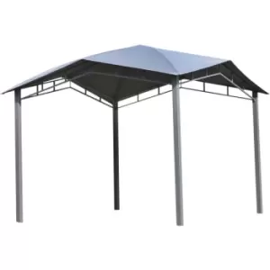 3x3(m) Outdoor Patio Gazebo Pavilion Canopy Tent Sunshade Steel Frame Grey - Outsunny