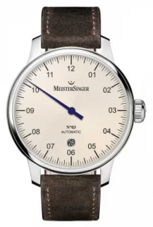 MeisterSinger Mens Classic No. 3 Automatic 40mm Ivory DM903 Watch