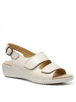 Hotter Easy Il Extra Wide Fit Wedge Sandals - Ivory, Ivory, Size 4, Women