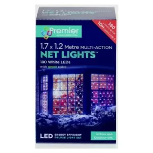Multi-Action LED Net Lights 360 LED 3.5 x 1.2m White - LV122742W - Premier