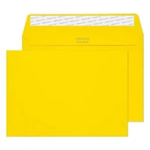 Creative Bright Coloured Envelopes C5 Peel & Seal 162 x 229mm Plain 120 gsm Banana Yellow Pack of 500