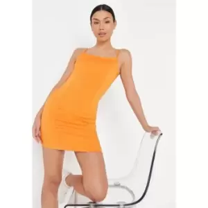 Missguided Bodycon Mini Dress Slim Strap - Orange