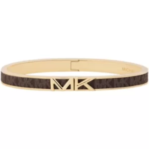Ladies Michael Kors Gold-Tone Slim Mott Bangle Bracelet