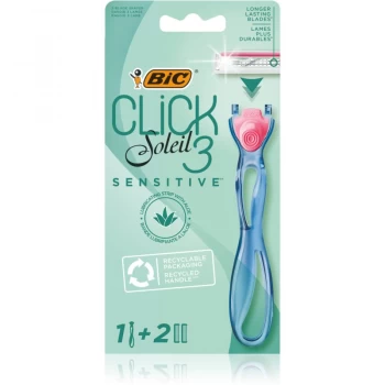 BIC Soleil Click Sensitive Lasy Shaver + Spare Blades 2 pcs