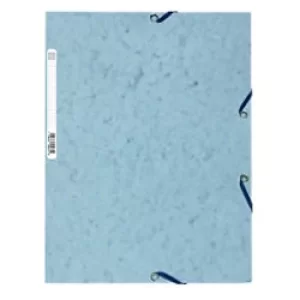 Exacompta Elasticated 3 Flap Folder A4, 400gsm, Turtle Dove Grey, Pack of 25