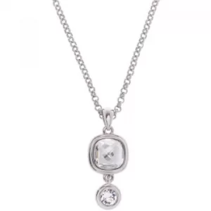 Ladies Karen Millen Silver Plated Milano Stone Double Necklace