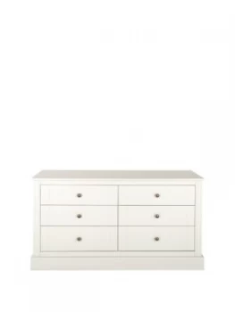 Consort Dover Ready Assembled Wide 6-Drawer Chest