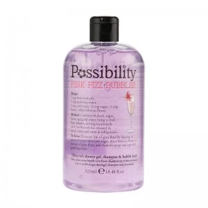 Possibility Pink Fizz Bubbles 3 in 1 Body Wash Bath Foam