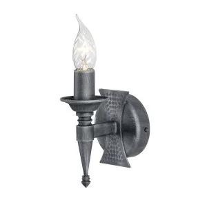 1 Light Indoor Candle Wall Light Silver, Black, E14